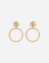 Dolce & Gabbana Hoop Earrings With Dg Logo In ゴールド