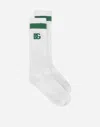 Dolce & Gabbana Logo-intarsia Ribbed-knit Socks In マルチカラー