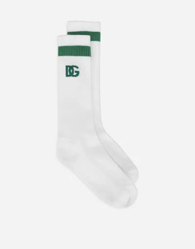 DOLCE & GABBANA RIBBED SOCKS WITH DG LOGO