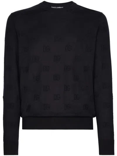 Dolce & Gabbana Dg Crewneck Pullover Clothing In Blue