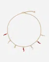 Dolce & Gabbana Dg Logo & Charm Necklace In ゴールド