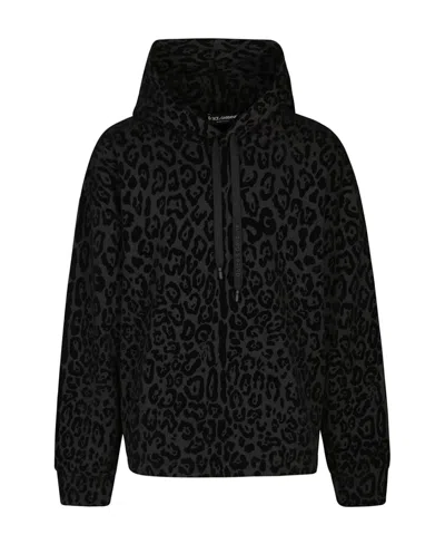 DOLCE & GABBANA DOLCE  GABBANA ANIMAL PRINTED HOODIE