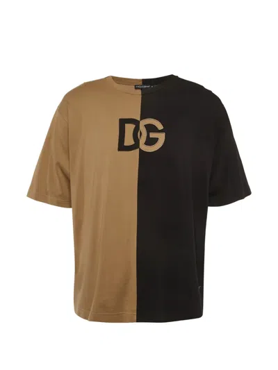 Pre-owned Dolce & Gabbana Dg Appliqué T-shirt In Neutral