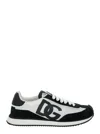 Dolce & Gabbana Suede And Mesh Dg Cushion Sneakers Shoes In Black