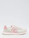 Dolce & Gabbana Mixed-material Dg Cushion Sneakers In Pink