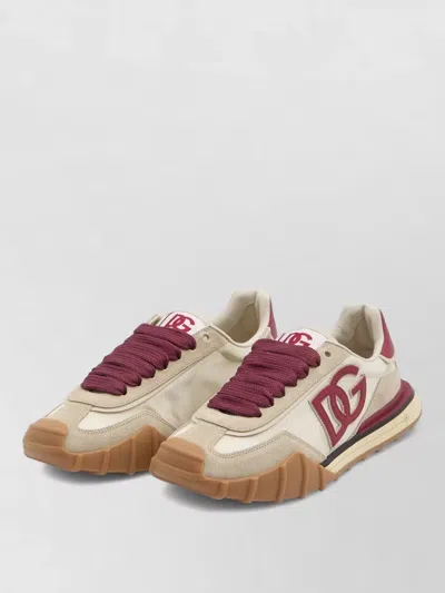 Dolce & Gabbana Dg Athletic Fabric Low Top Sneakers In Neutral