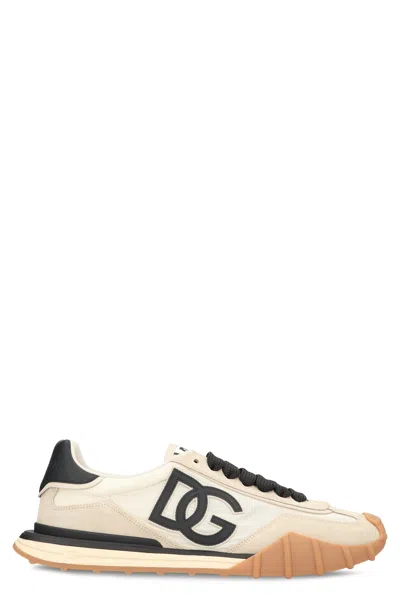 Dolce & Gabbana Dg Athletic Fabric Sneakers In Gray