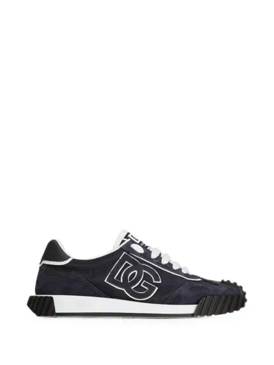 Dolce & Gabbana Kids' Dg Athletic Nylon Sneakers In Blue