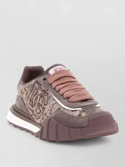 Dolce & Gabbana Dg Athletic Sneakers Suede Lace Design In Multi