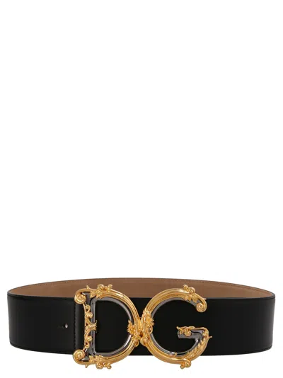 Dolce & Gabbana Dg Barocco Belt In Black
