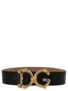 Dolce & Gabbana Dg Barocco Belt In Black