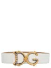 Dolce & Gabbana White Dg Barocco Belt In White