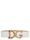 Dolce & Gabbana White Dg Barocco Belt In White