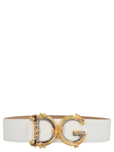 Dolce & Gabbana Dg Barocco Belts White