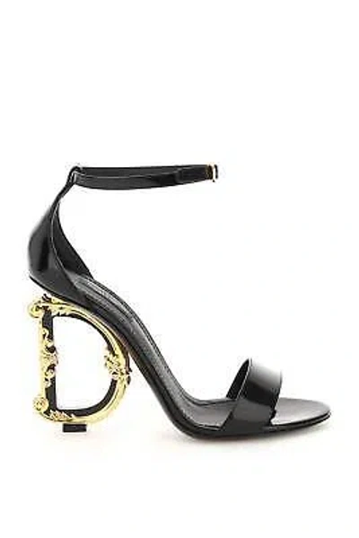 Pre-owned Dolce & Gabbana Dg Barocco Keira Sandals In Black