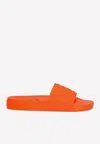 Dolce & Gabbana Dg Beachwear Rubber Slides In Orange