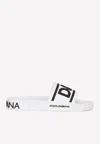 Dolce & Gabbana Dg Beachwear Rubber Slides In White