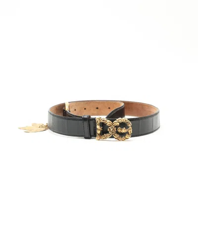 Dolce & Gabbana Dg Belt, Size 85 In Black