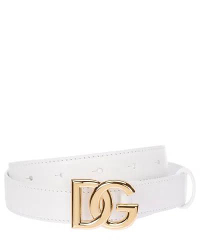 Dolce & Gabbana Dg Belt In White