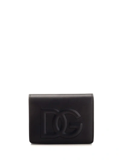 Dolce & Gabbana Dg Bi-fold Wallet In Nero