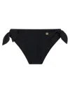 Dolce & Gabbana Swimwear Black Side-tie Bikini Bottom Dg Logo In Multi