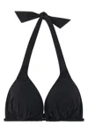 Dolce & Gabbana Padded Jersey Triangle Bikini Top In Black
