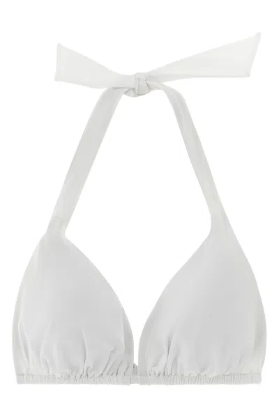 Dolce & Gabbana 'dg' Bikini Top In White