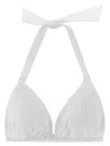 Dolce & Gabbana Triangle Halter Bikini Top In White