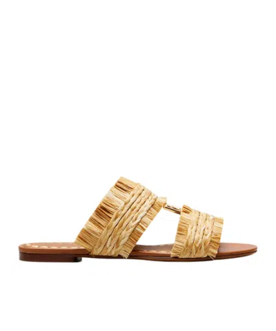Dolce & Gabbana Dg Braided Raffia-effect Sandals In Brown