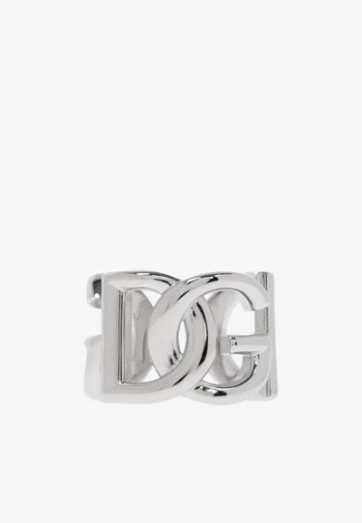 Dolce & Gabbana Dg Brass Ring In Metallic