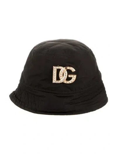 Pre-owned Dolce & Gabbana Dg Bucket Hat. In Black
