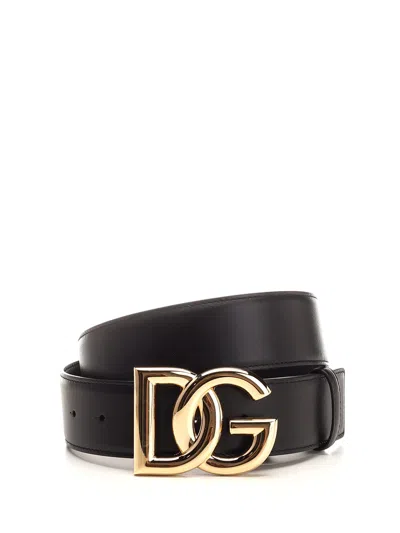 Dolce & Gabbana Dg Buckle Belt In Nero