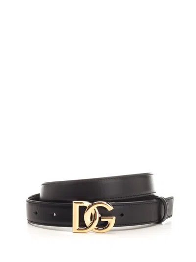 Dolce & Gabbana Dg Buckle Belt In Nero