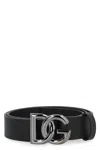 Dolce & Gabbana Men Dg Logo Leather Belt