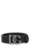 Dolce & Gabbana Men Dg Logo Leather Belt
