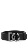 Dolce & Gabbana Men Dg Logo Leather Belt