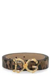 Dolce & Gabbana Dg Buckle Leather Belt In Multi