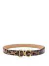 Dolce & Gabbana Leather Logo Belt In Multicolor