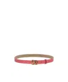 Dolce & Gabbana Dg-buckle Patent-leather Belt In Red
