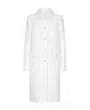Dolce & Gabbana Cappotto In Broccato Con Bottoni Logo Dg In White