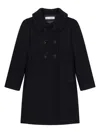 Dolce & Gabbana Dg-buttons Double-breasted Wool Coat In Black