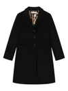 Dolce & Gabbana Dg-buttons Single-breasted Wool Coat In Black