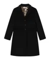 Dolce & Gabbana Dg-buttons Single-breasted Wool Coat In Black