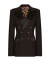 Dolce & Gabbana Satin And Duchesse Tuxedo Jacket In Black