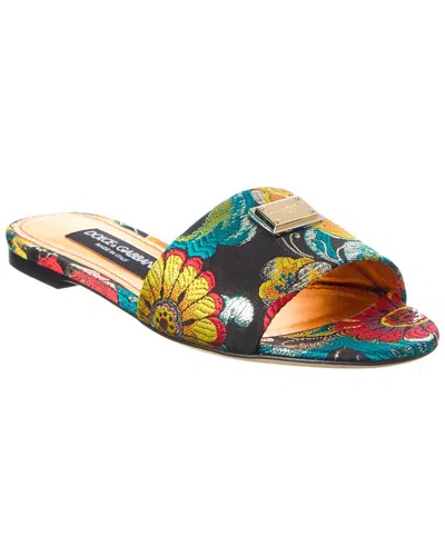 Dolce & Gabbana Dg Canvas Sandal In Multi
