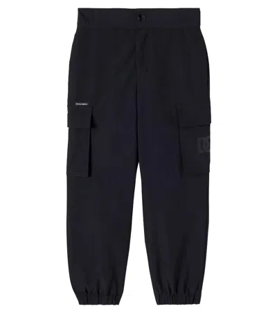 Dolce & Gabbana Kids' Dg Cargo Pants In Black