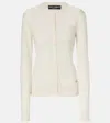 Dolce & Gabbana Dg Cashmere And Silk Cardigan In Weiss