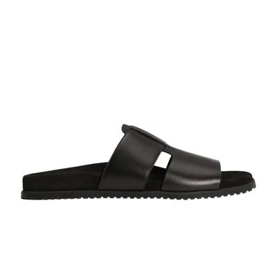 Pre-owned Dolce & Gabbana Dg Casual Calfskin Sandal 'black' | Men's Size 45