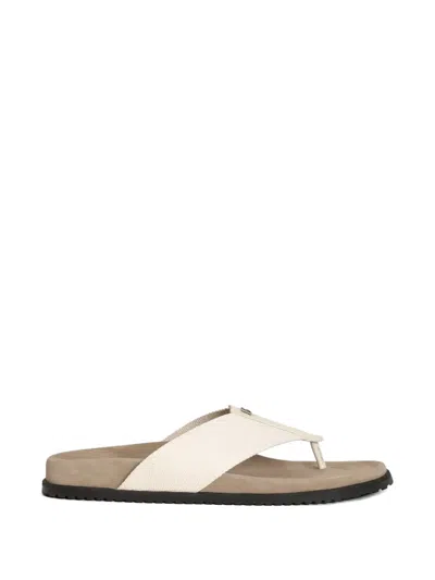 Dolce & Gabbana Dg Casual Flip Flops In Neutral