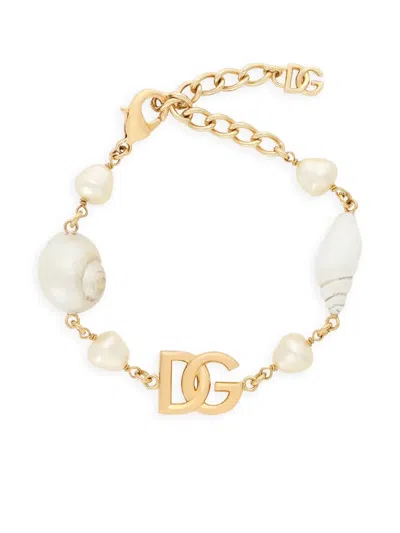 Dolce & Gabbana Dg-cham Shell Bracelet In Gold